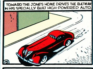 Batman's first car from Detective Comics #30 (1939)